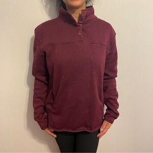 Red/Maroon quarter zip sweater